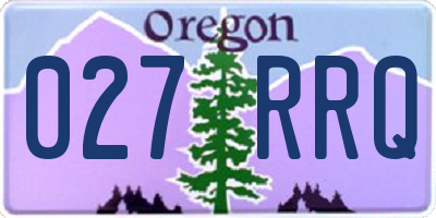 OR license plate 027RRQ
