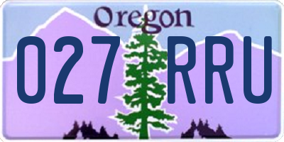 OR license plate 027RRU