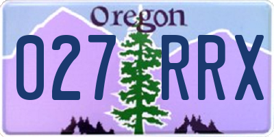 OR license plate 027RRX