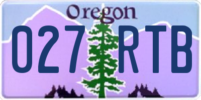 OR license plate 027RTB