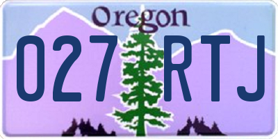 OR license plate 027RTJ