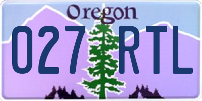 OR license plate 027RTL