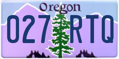 OR license plate 027RTQ