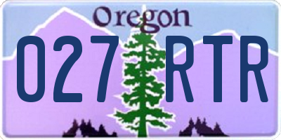OR license plate 027RTR