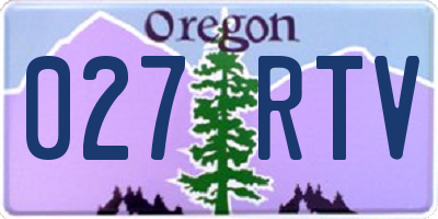 OR license plate 027RTV