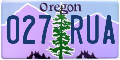 OR license plate 027RUA