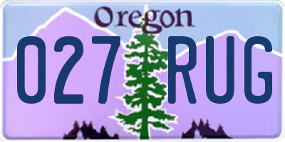 OR license plate 027RUG
