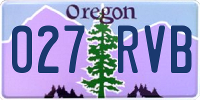 OR license plate 027RVB
