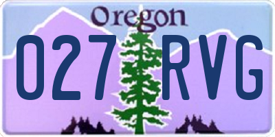 OR license plate 027RVG
