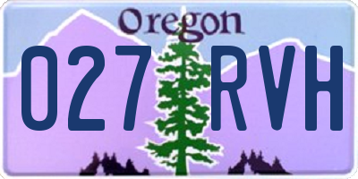 OR license plate 027RVH