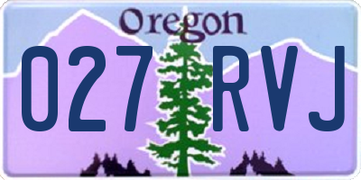 OR license plate 027RVJ