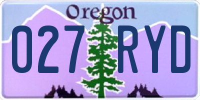 OR license plate 027RYD