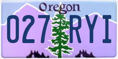 OR license plate 027RYI