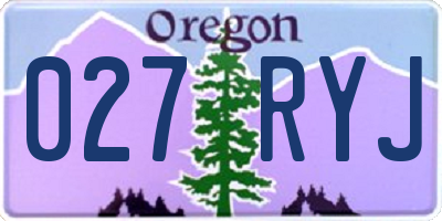 OR license plate 027RYJ