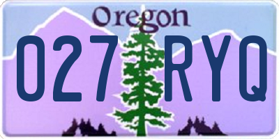 OR license plate 027RYQ