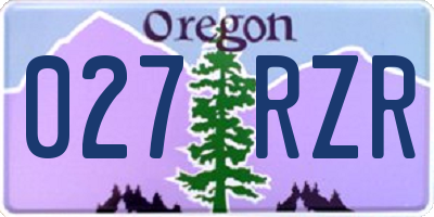 OR license plate 027RZR