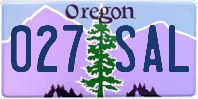 OR license plate 027SAL