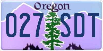 OR license plate 027SDT