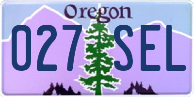 OR license plate 027SEL