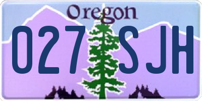 OR license plate 027SJH