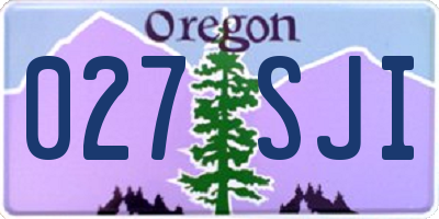 OR license plate 027SJI