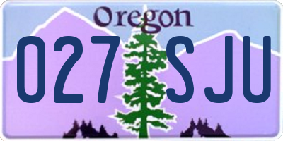 OR license plate 027SJU