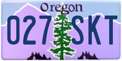 OR license plate 027SKT