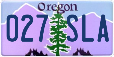 OR license plate 027SLA