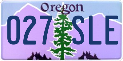 OR license plate 027SLE