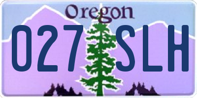 OR license plate 027SLH