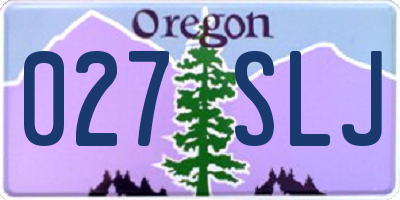 OR license plate 027SLJ