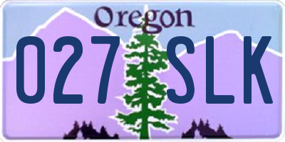 OR license plate 027SLK