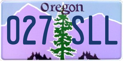 OR license plate 027SLL