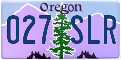 OR license plate 027SLR