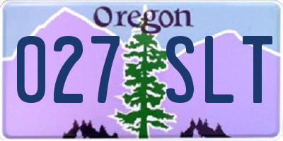 OR license plate 027SLT