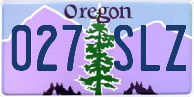 OR license plate 027SLZ