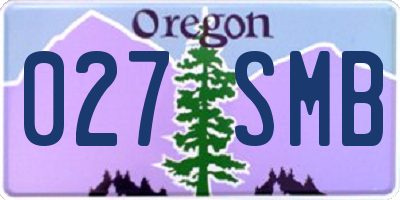OR license plate 027SMB