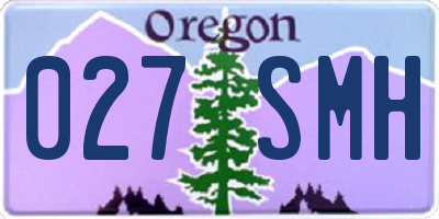 OR license plate 027SMH