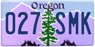 OR license plate 027SMK