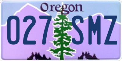 OR license plate 027SMZ