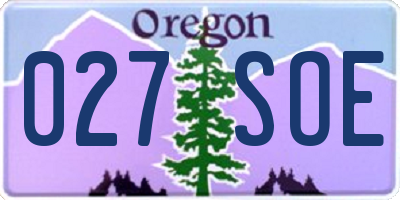 OR license plate 027SOE