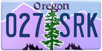 OR license plate 027SRK