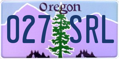 OR license plate 027SRL