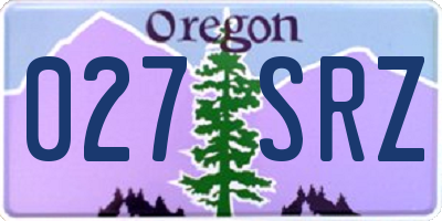 OR license plate 027SRZ