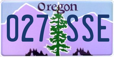 OR license plate 027SSE