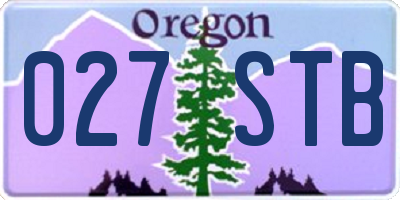 OR license plate 027STB