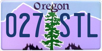 OR license plate 027STL