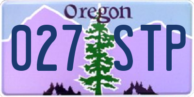 OR license plate 027STP