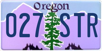 OR license plate 027STR