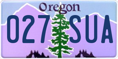 OR license plate 027SUA